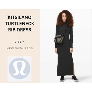 Lululemon Kitsilano Turtleneck Rib Dress Size 4 NEW